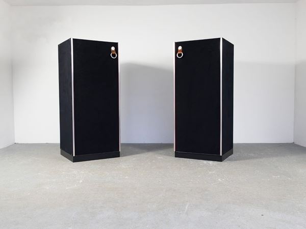 Pair of Guido Faleschini cabinets, for Mariani, Pace Collection