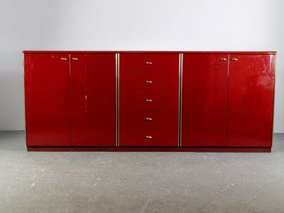 Credenza Laccata Rossa