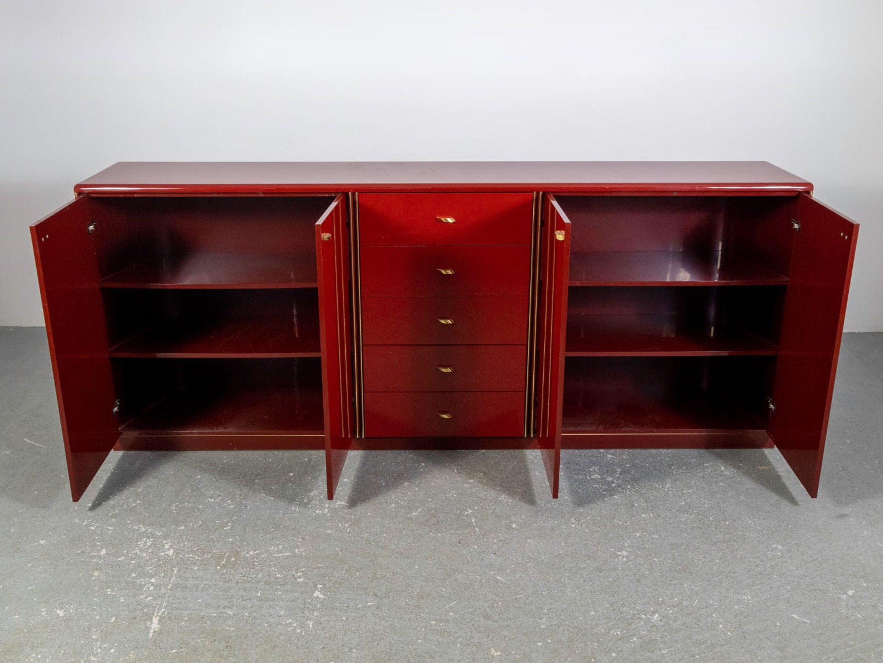 Credenza Laccata Rossa