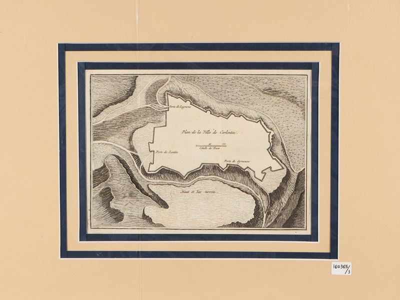 Plan De la Ville De Carlentin - Plan De la Ville De Palerme - Explication Du Plan De Catania (173...