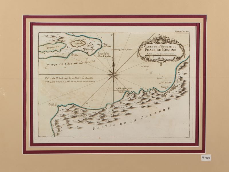 Jacques-nicolas Bellin - Carte De L'entrée Du Phare De Messine