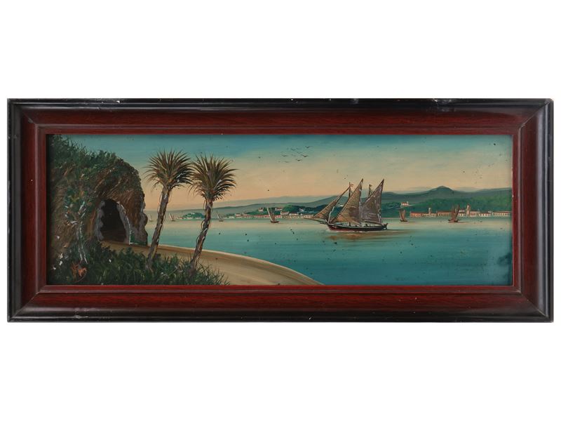 Coppia di Dipinti: Due Marine