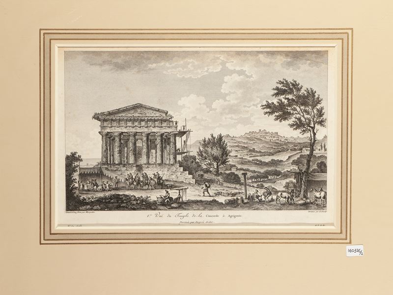 Jean Claude Richard De Saint-non - 1.re e 2.e Vue Du Temple De la Concorde À Agrigente