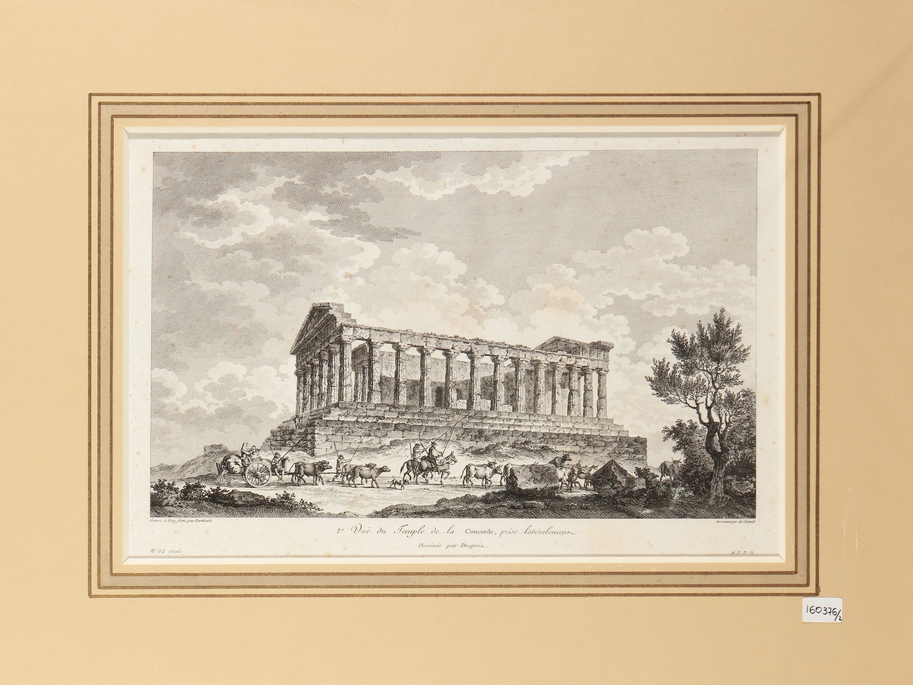 Jean Claude Richard De Saint-non - 1.re e 2.e Vue Du Temple De la Concorde À Agrigente