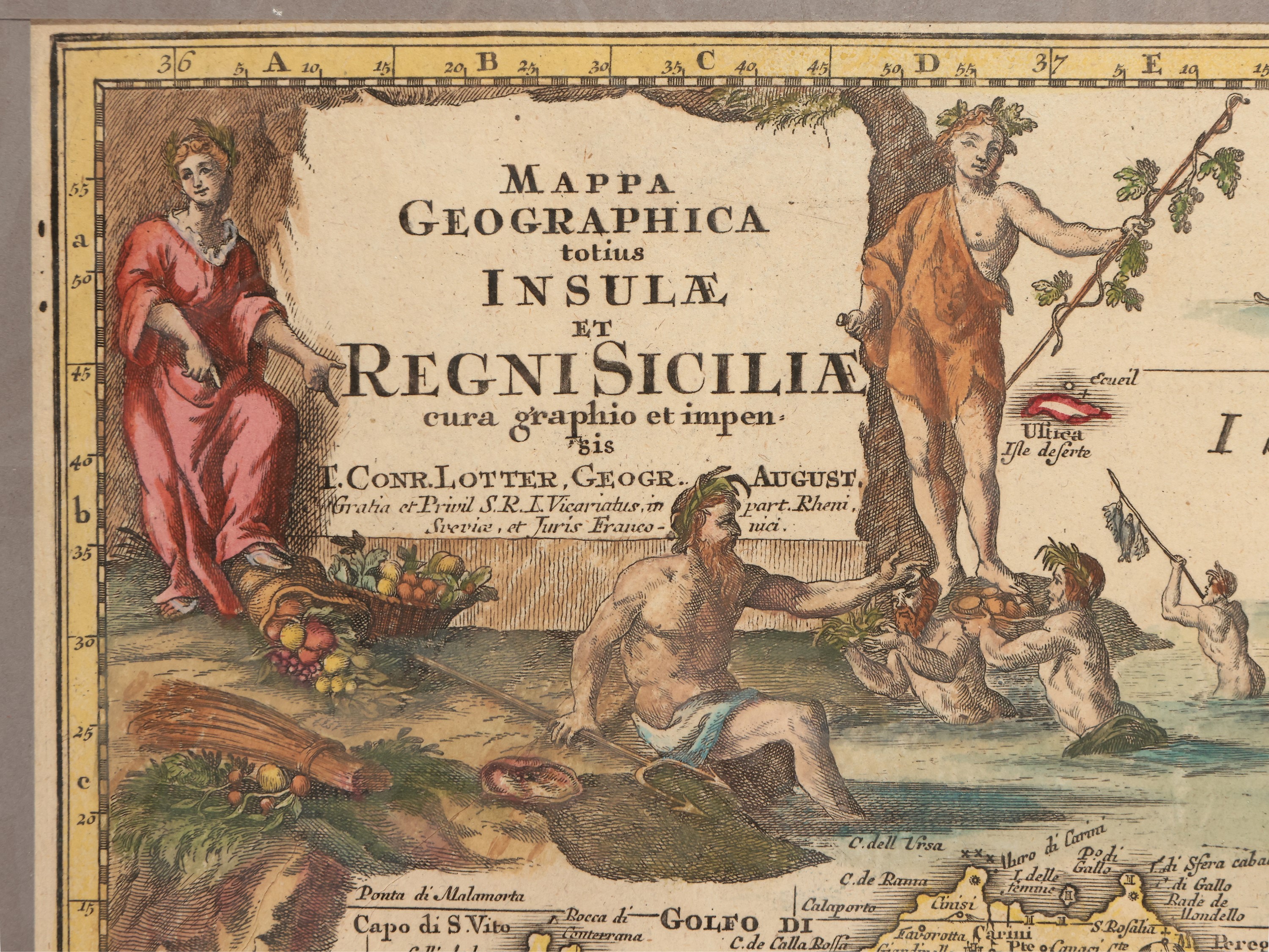 Tobias Conrad Lotter - Mappa Geographica Totius Insulae Et Regni Sicilia