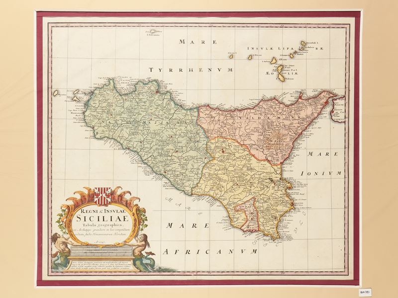 Regni & Insulae Siciliae Tabula Geographica 1747