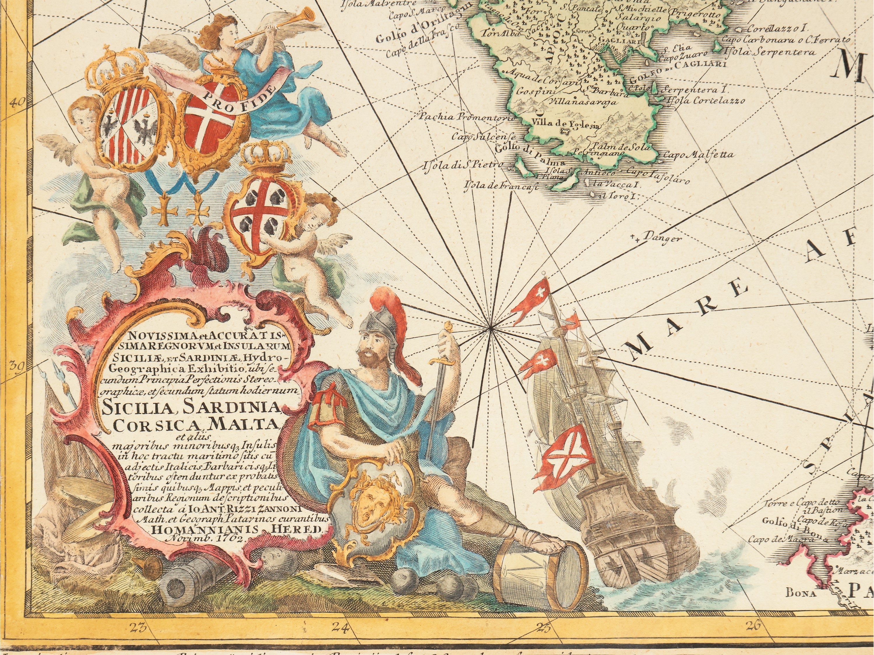 Novissima Et Accuratissima Regnorum Et Insularum Siciliae Et Sardiniae 1762