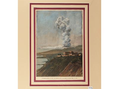 Eruzione Dell'etna - Veduta di Santa Maria a Randazzo - Limino