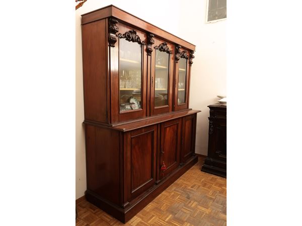 Two-body sideboard in mahogany