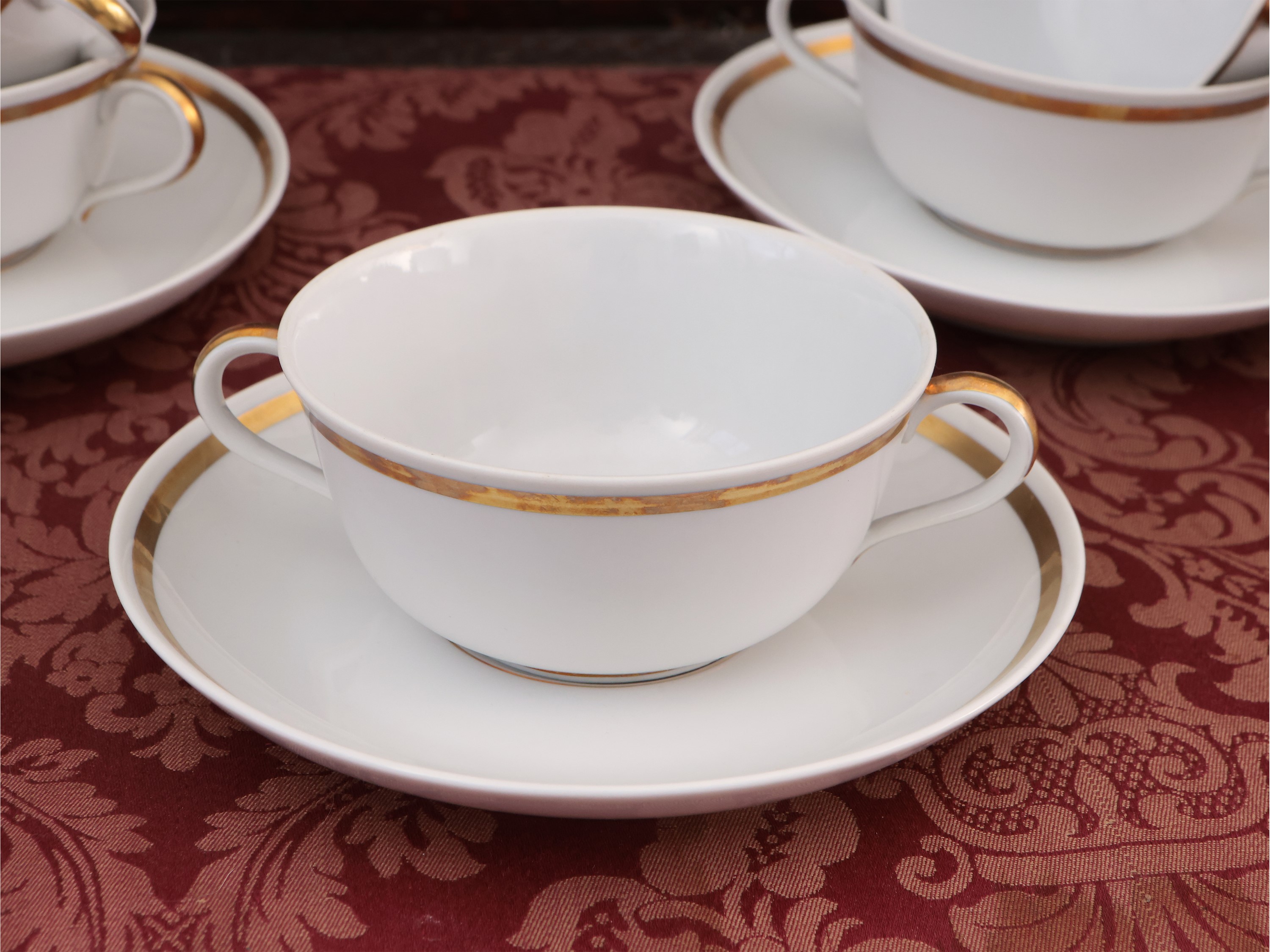 Serie di Dodici Tazze da Consommè in Porcellana, Richard Ginori
