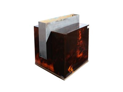 Lampada da Tavolo in Plexiglass e Acciaio, Illum