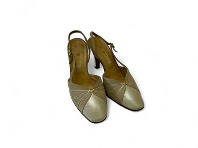 Gucci, Sandali in Pelle e Camoscio Beige