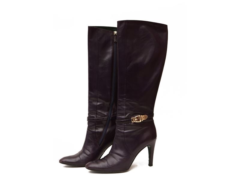 Gucci, Stivali in Pelle Viola