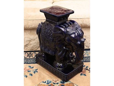 Tavolino in Ceramica Inventriata Blu