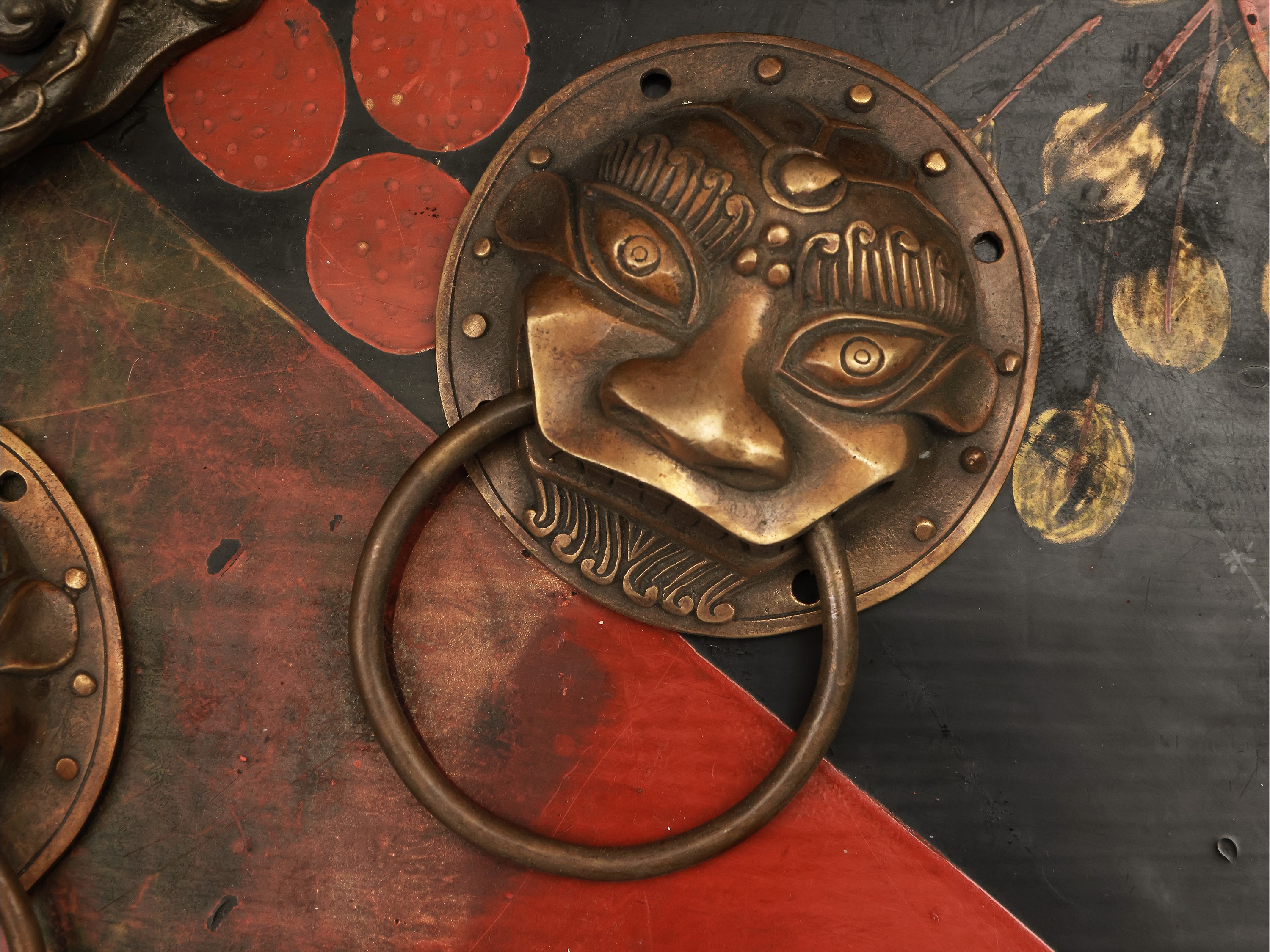 Sei Maniglie Orientali in Bronzo