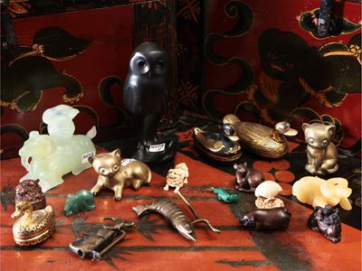 Miscellanea di Piccoli Animali Orientali in Pietre Dure