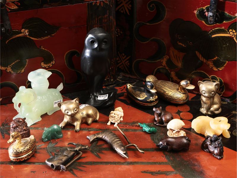 Miscellanea di Piccoli Animali Orientali in Pietre Dure