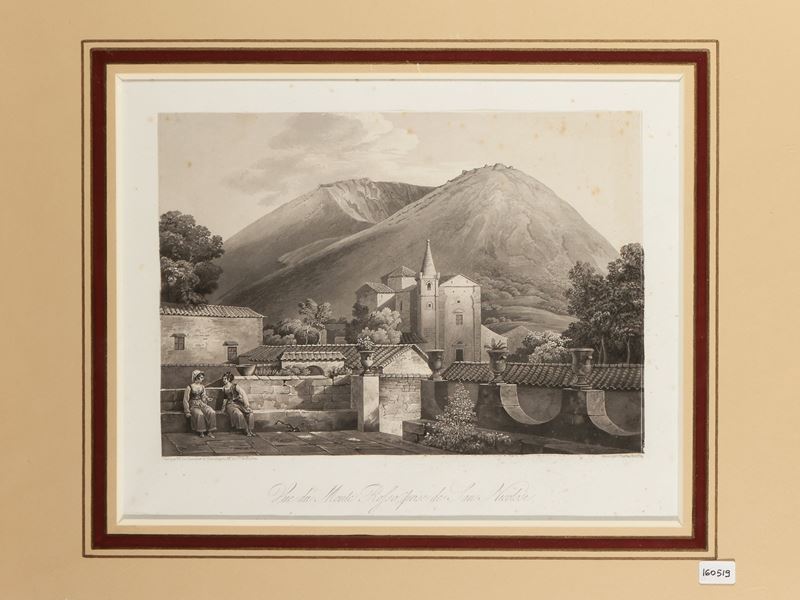Achille-etienne Gigault De la Salle - Vue Du Monte Rosso Prise De San Nicolosi