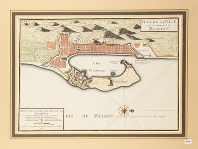 Plan De la Ville Et Cittadelle De Messine 1718
