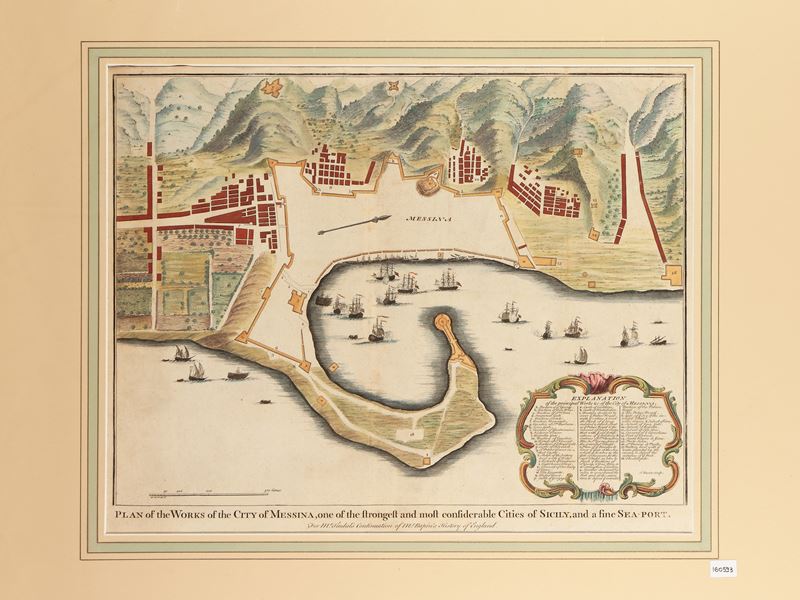 Isaac Basire - Plan Of The Works Of The City Of Messina, One The Strongest And Most Considerable ...