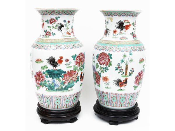 Pair of porcelain vases