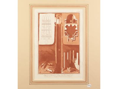 Tombeau Antique ... À Catane - Plan De la Rotonde Coupe D'un Puis Antique