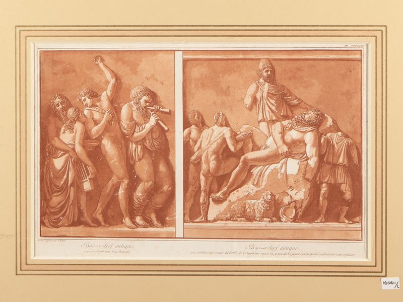 Jean-pierre Louis Laurent Houel - Bas-relief Antique - Piédestal Tiré Du Théatre De Catane