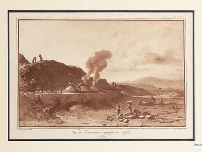 Vue Des Fourneaux a Purifier le Souffre À Catolica