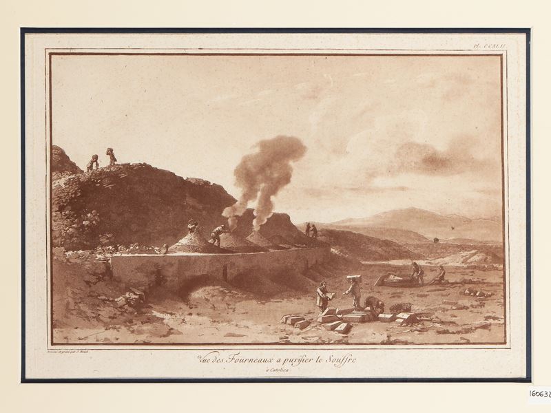 Jean-pierre Louis Laurent Houel - Vue Des Fourneaux a Purifier le Souffre À Catolica