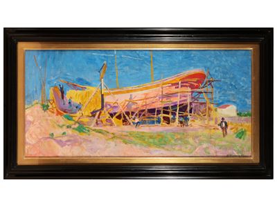 Cantiere a Livorno 1904
