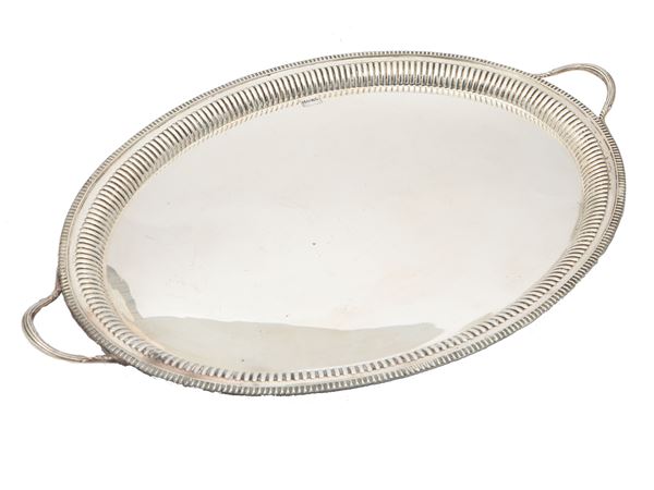 Oval silver tray