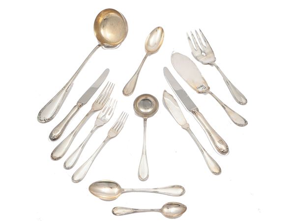Silver cutlery service, Clementi Bologna