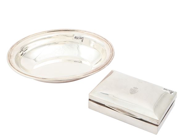 Oval silver basket