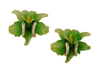 Orecchini a Clip a Forma di Orchidea