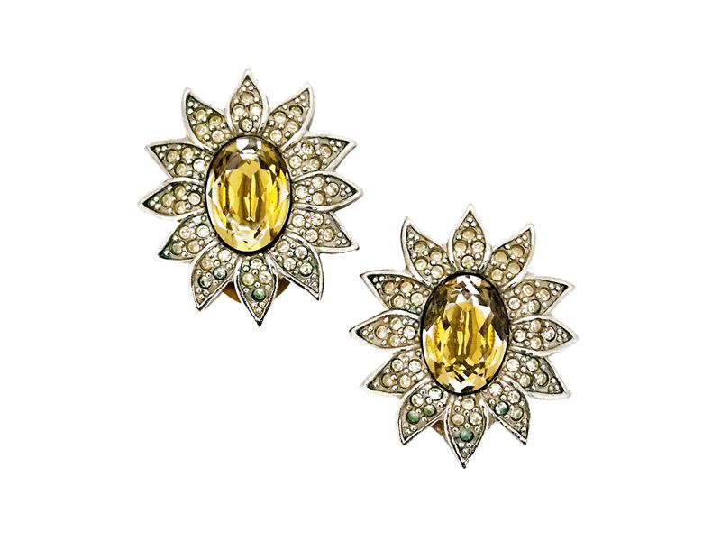 Dior, Orecchini a Forma di Girasole
