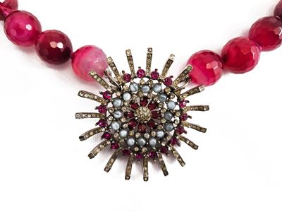 Collana di Pietre Dure Fucsia