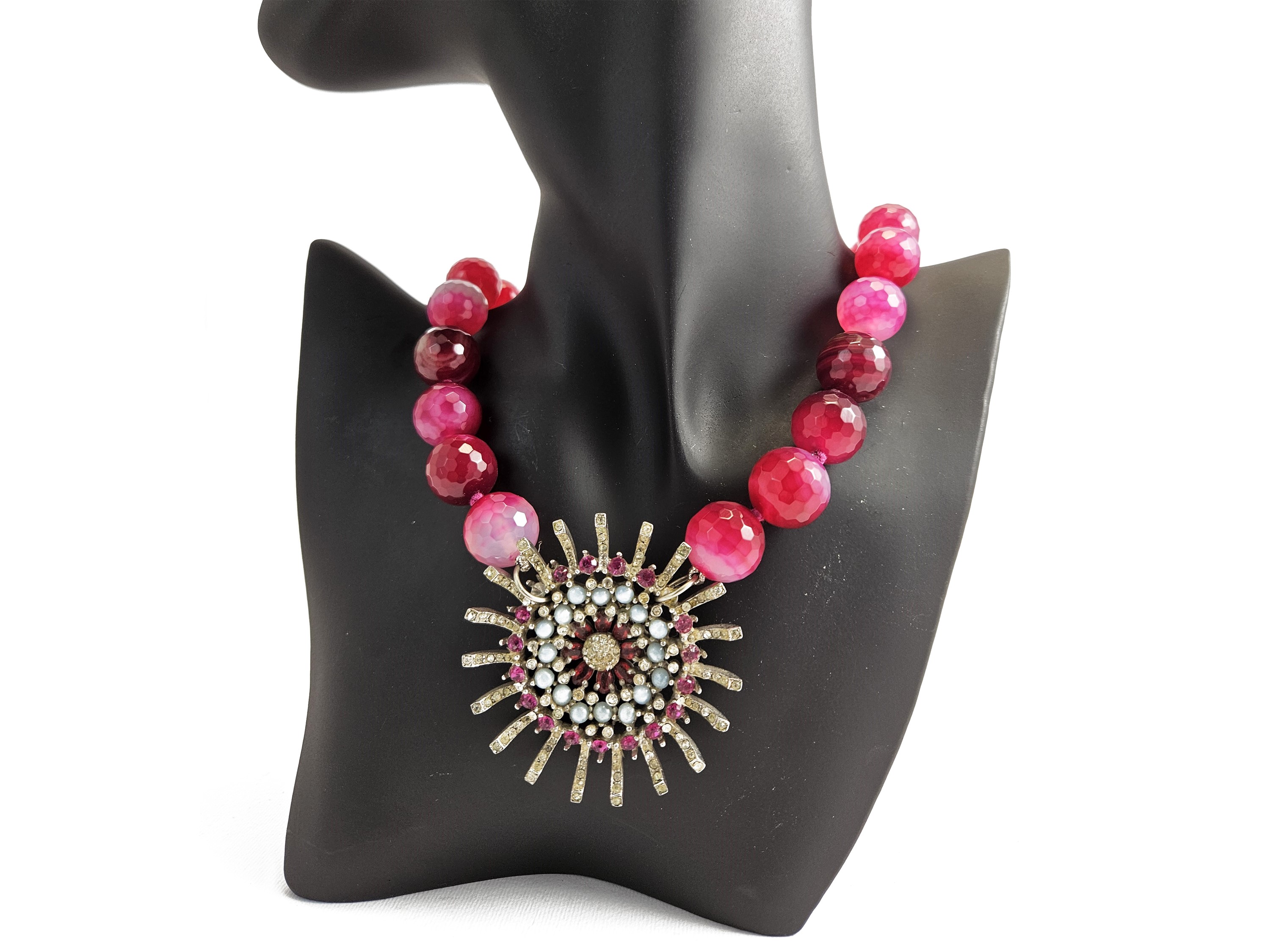 Collana di Pietre Dure Fucsia