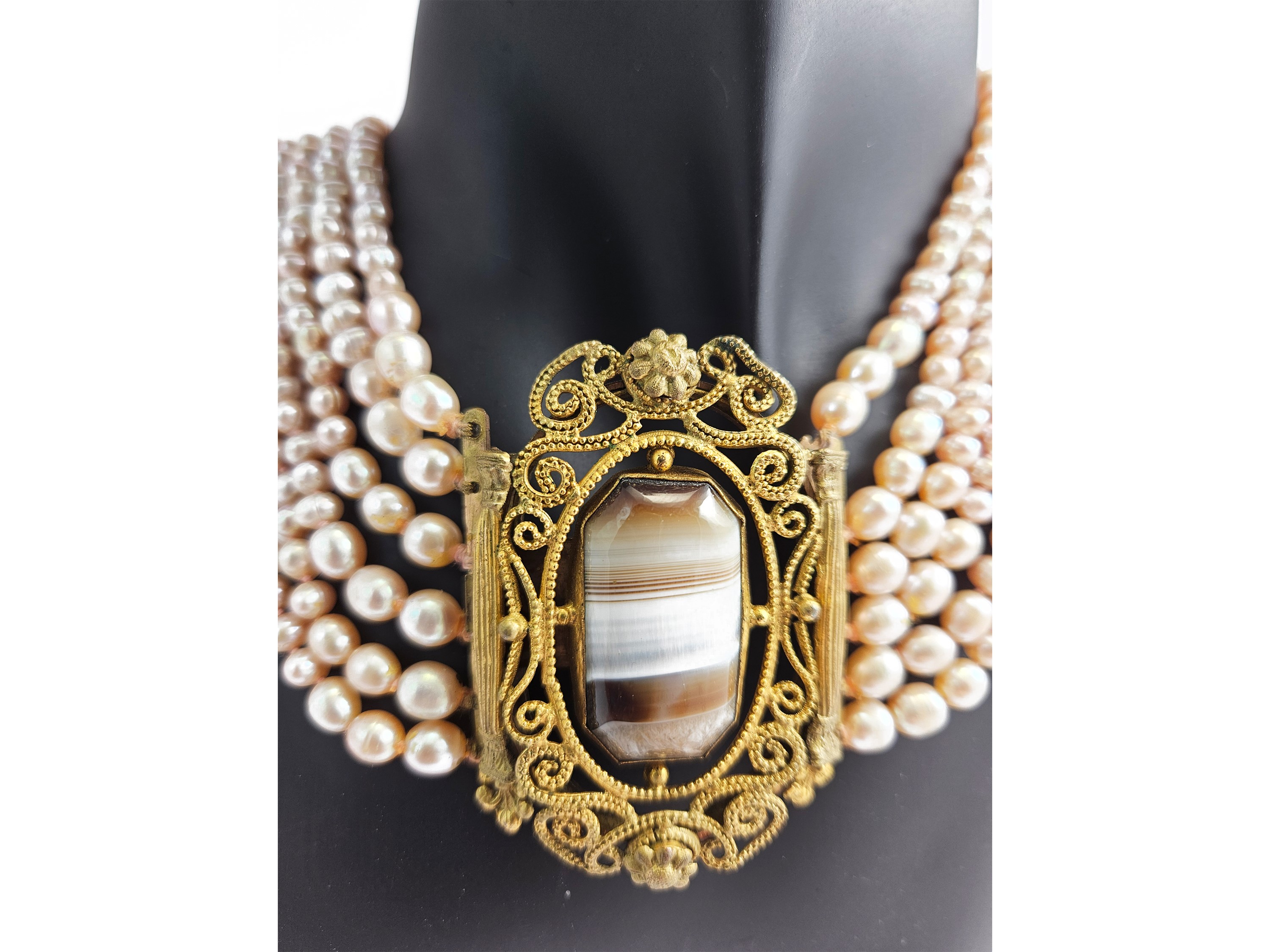 Collana Multifilo di Perle Coltivate