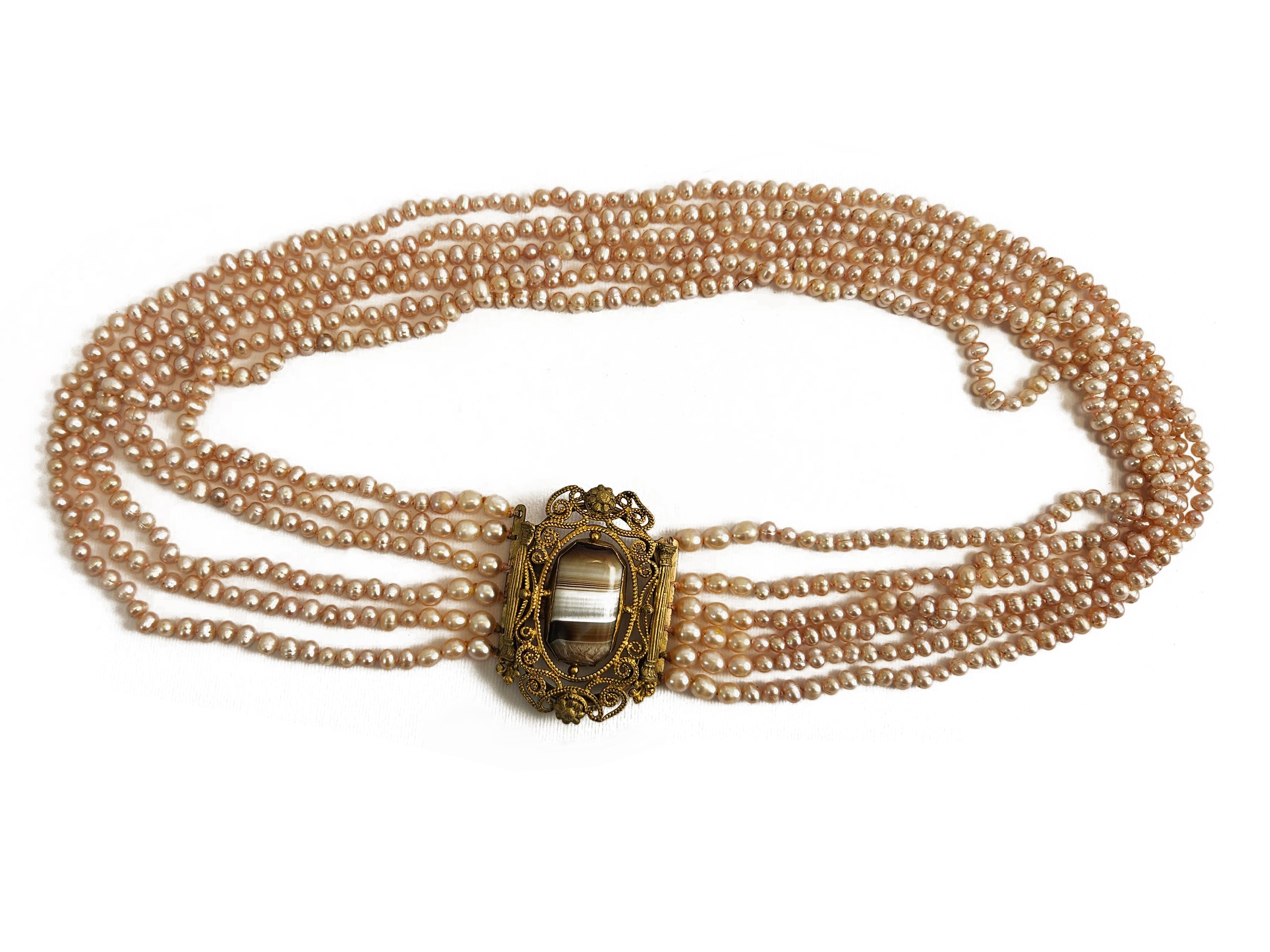 Collana Multifilo di Perle Coltivate