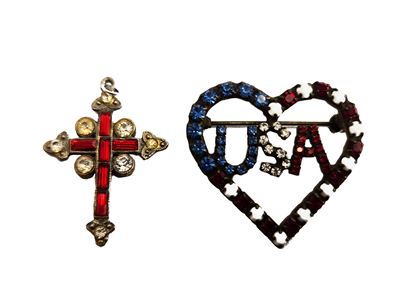 Bauer, Spilla Patriottica a Forma di Cuore