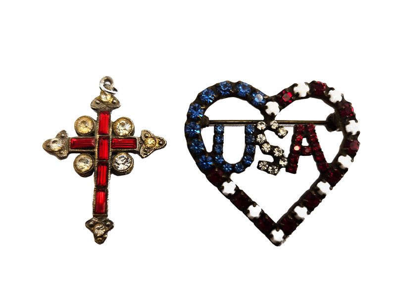 Bauer, Spilla Patriottica a Forma di Cuore