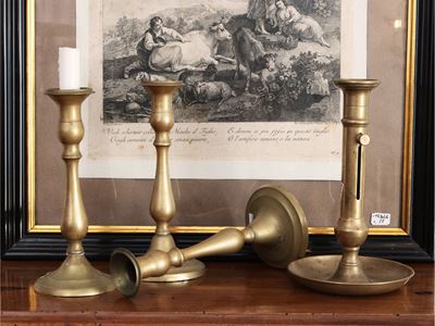 Quattro Candelieri in Ottone