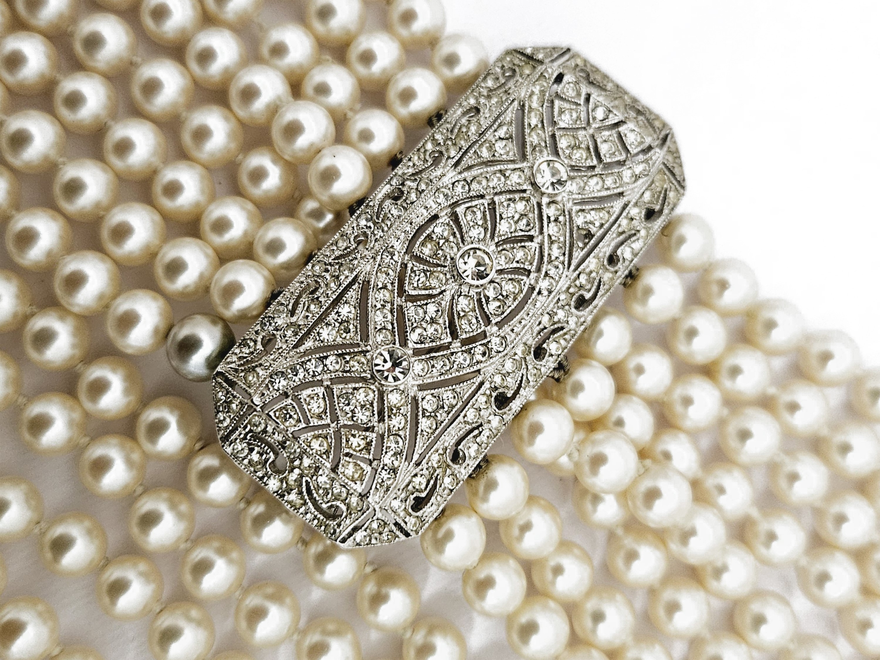 Collana Multifilo Degradé di Perle Simulate