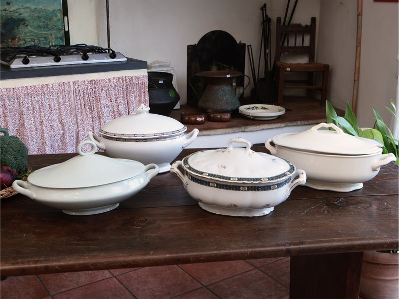 Quattro Zuppiere in Porcellana, Richard Ginori e Laveno