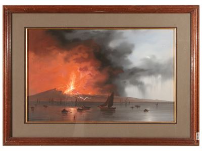 Notturno, Veduta del Vesuvio in Eruzione 1866