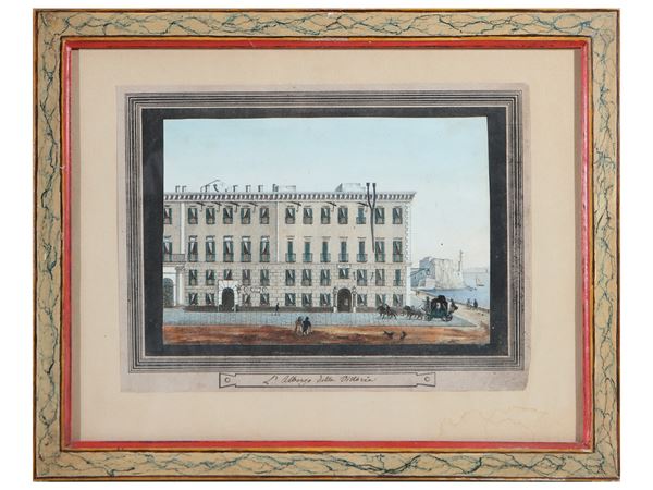 Scuola napoletana della fine del XIX/inizio del XX secolo - Sei vedute di Napoli