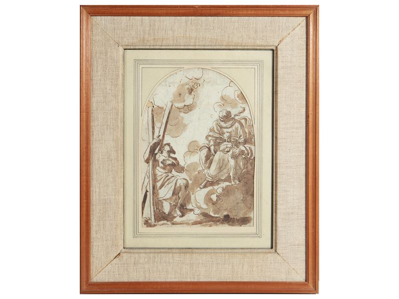 Scuola Toscana del XVII/XVIII Secolo - San Paolo con Madonna e Bambino