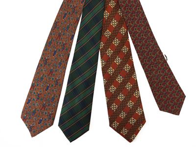 Quattro Cravatte in Seta, Hermès, Ferragamo e Etro