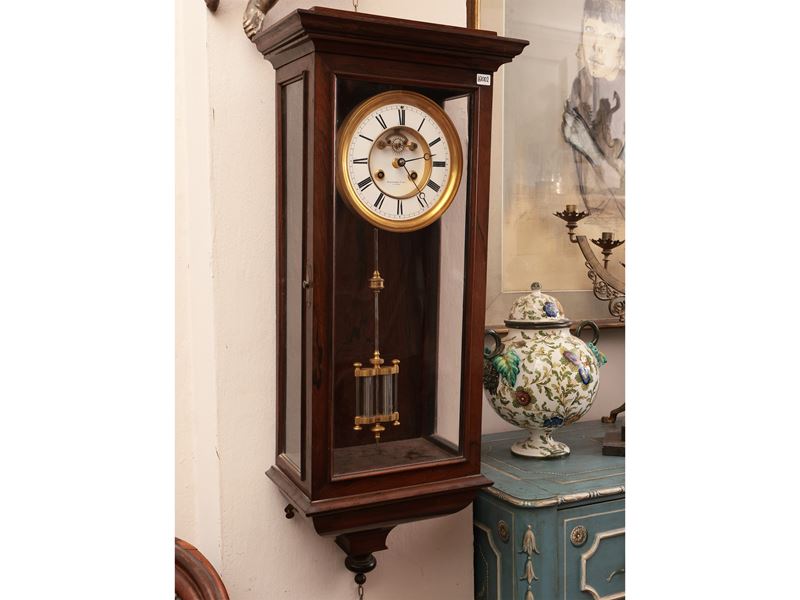Orologio Pensile a Pendolo in Noce, Alessandro Fiodo a Naples