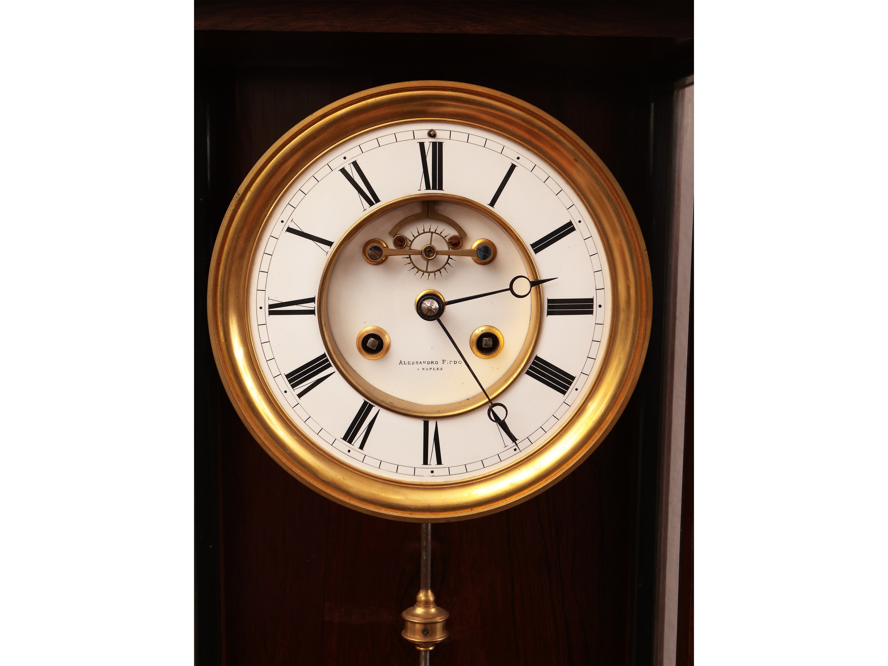 Orologio Pensile a Pendolo in Noce, Alessandro Fiodo a Naples